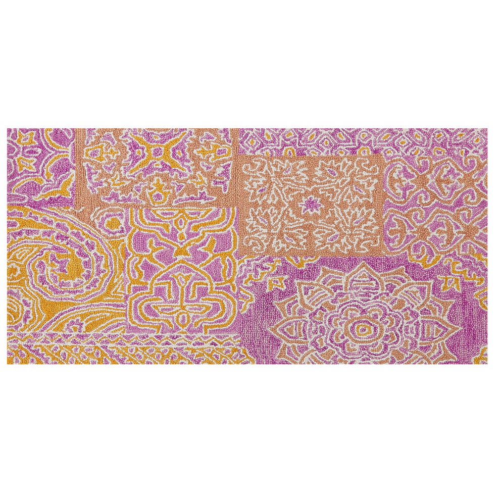 Beliani Rug Avanos Pink 80 X 150 Cm Wool