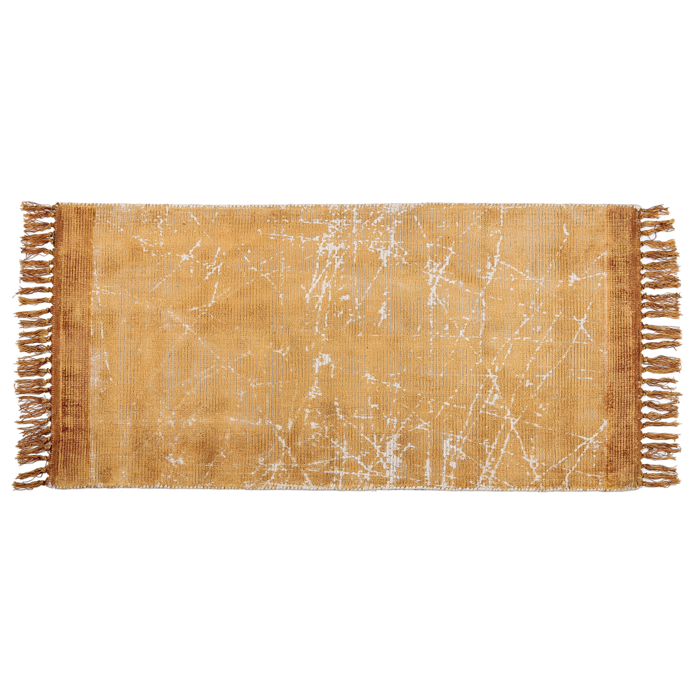 Beliani Rug Hanli Orange 80 X 150 Cm Viscose