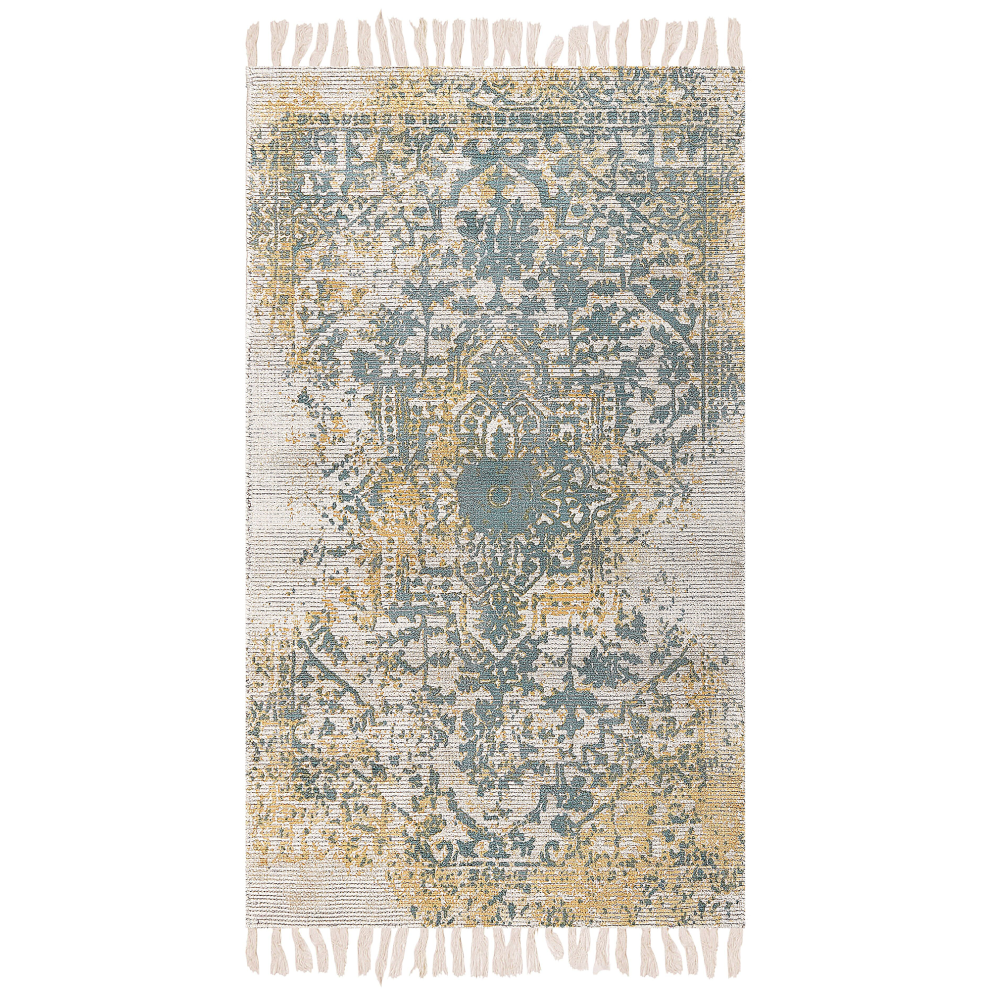 Beliani Rug Boyali Dark Green 80 X 150 Cm Viscose