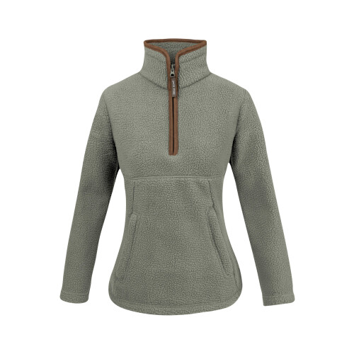JACK PYKE JACK PYKE Ladies Half Zip Sherpa Fleece Pullover Sage Small