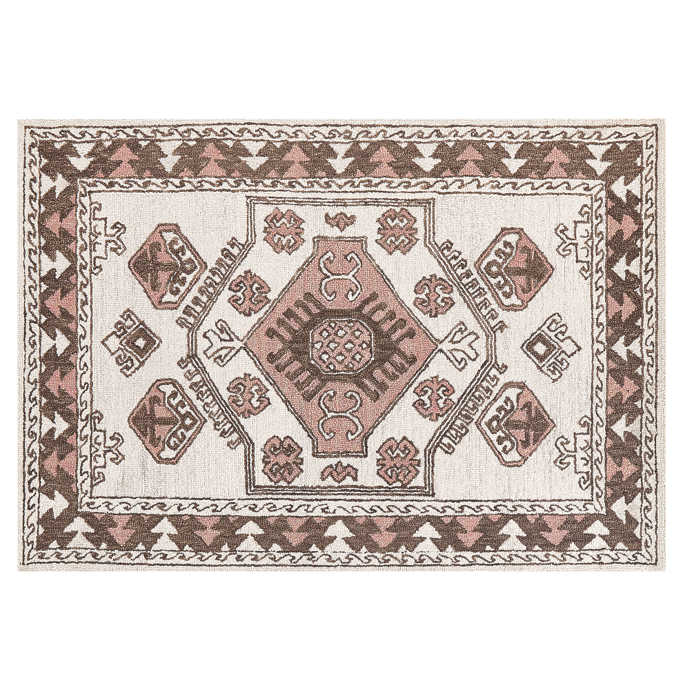 Beliani Rug Tomarza Multicolour 140 X 200 Cm Wool