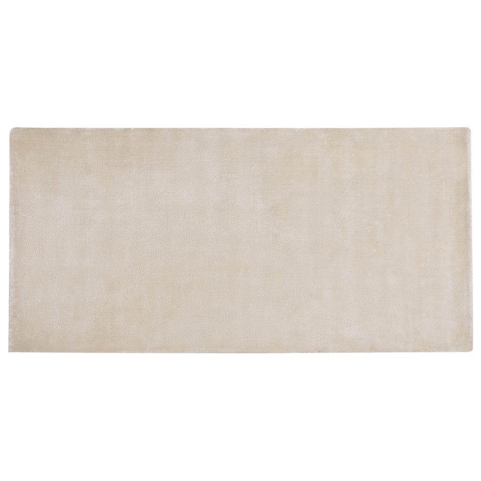 Beliani Rug Gesi Ii Light Beige 80 X 150 Cm Viscose