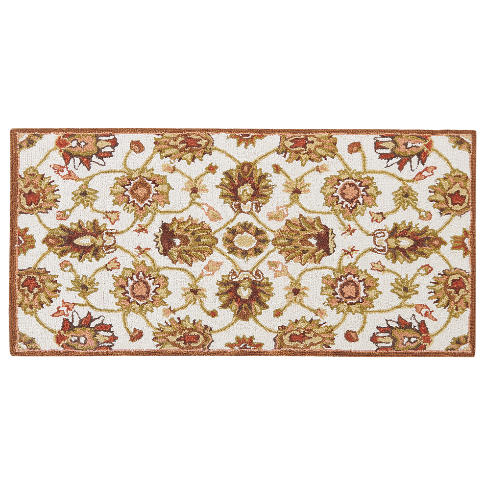 Beliani Rug Ezine Beige 80 X 150 Cm Wool