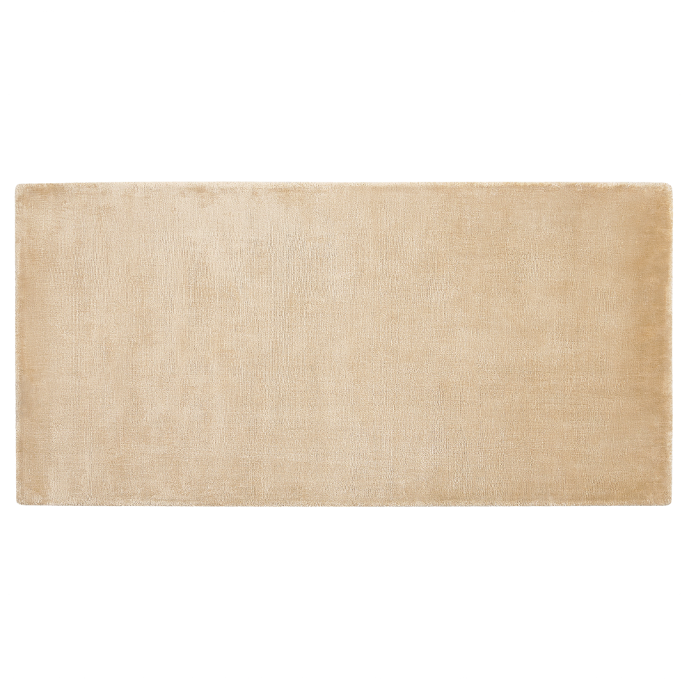Beliani Rug Gesi Ii Sand Beige 80 X 150 Cm Viscose