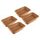 4 Pcs Rectangular Basket for Table or Counter Display for Bread,Fruits and Vegetables Wicker Baskets for Markets,Bakery 2