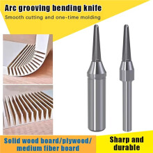 Woodworking Milling Cutter Grooving Cutter V-Shaped Tool Arc-Shaped Slotter for Wood Bending Circular Milling2pc