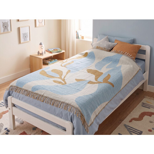 Beliani Blanket HAKUI 130 x 170 cm Blue 1