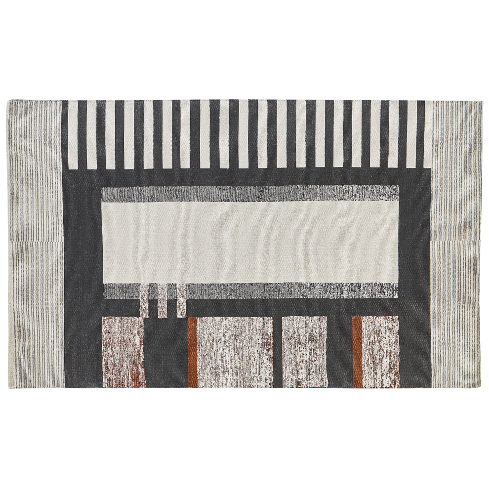 Beliani Rug Kakinada Multicolour 140 X 200 Cm Cotton