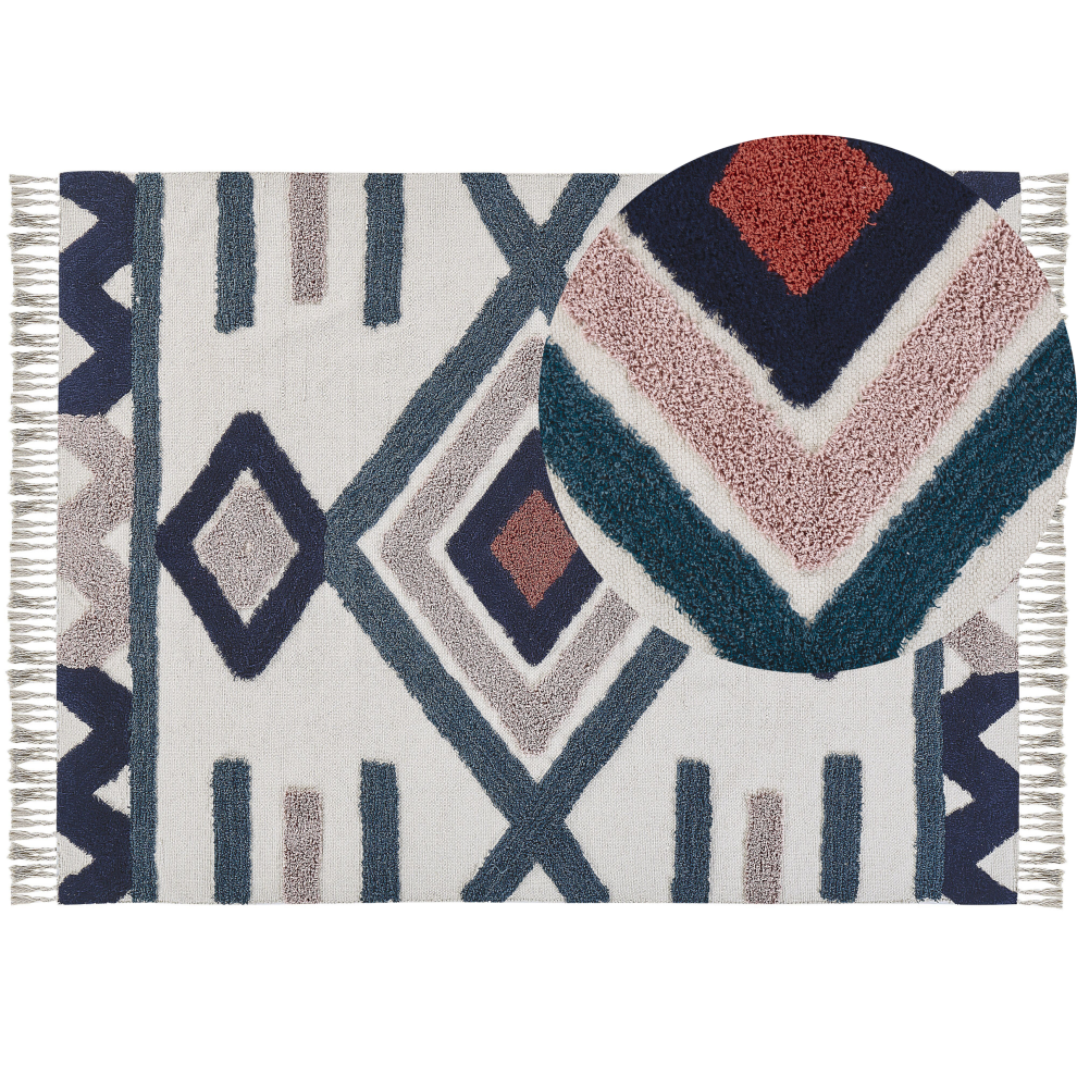 Beliani Rug Kozlu Multicolour 160 X 230 Cm Cotton
