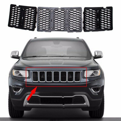 6x Car Black Front Grille Inserts Trim Mesh Kit for  Grand Cherokee 2014-2016 1