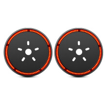 2X Spare Tire Brake Light Wheel Light 3Rd Third Brake Light for 2007-2018 JK JKU YJ TJ, Red Light