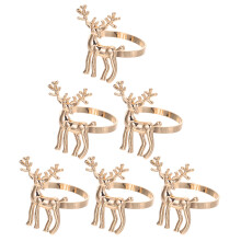 6St Elk Servetringen Gouden Legering, Perfect Voor Feest En Diner