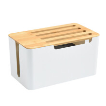 Stevige Kabel Organizer Box Voor Router En Voedingskabels Wit