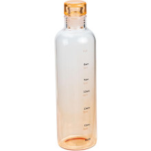 Waterfles van hoogwaardig borosilicaatglas met goede afsluiting en grote inhoud van 500 ml.