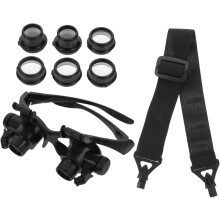 Juweliersloep met hoge vergroting, LED-verlichting, horlogemakersloep, muntloep, comfortabele hoofdband, verwisselbare lenzen.