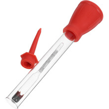 Autoaccu-hydrometer, siliconen glazen dichtheidsmeter met een meetbereik van 1.100-1.300. Eenvoudige bediening, gemakkelijke monstername.