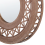Beliani Wall Mirror CACOMA 62 cm x 62 cm Bamboo Brown 5