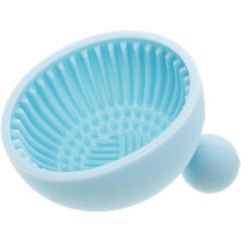 Reinigingsborstel voor make-upborstels en een handige spoelbak, een siliconen beautytool.