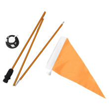 Veiligheidsvlaggenset voor kajaks met oranje vlag en vaste voet, accessoire voor goede zichtbaarheid op het water.