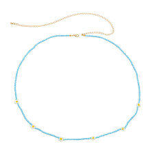 Belly Chain Met Glasparels En Bloemdecoratie Dames