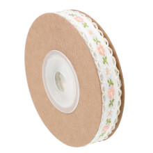 10Embroidered Ribbons in Wit Voor Cadeaulinten En Partysiers