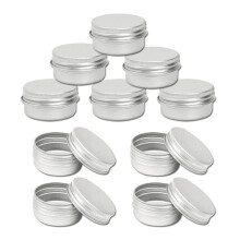 PAKKET van 25 - 15 Ml Aluminium Blik Grote Make- Kaarsenpotten Capaciteit Lege Grote Cosmetische/Kaars/Kruidenpotten/Haarproduct/Zoete Tinnen Pot