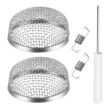 2 Stuks Vliegende Insectenhor RVS RV Oven Vent Cover Mesh met Gereedschap Camping Accessoires