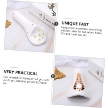 Handbediende manicuremachine met dubbele LED-verlichting voor gelnagellak, draagbaar en gebruiksvriendelijk.