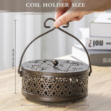 (Brown) (Black) Summer Wrought Iron Fireproof Mosquito Coil Portable Mosquito Coil
