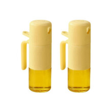 Bouilloire à Huile en Verre Domestique Bouteille D'Huile à Double Usage pour L'Extérieur Bouilloire à Huile à Presse Atomisée Anti-Fuite B