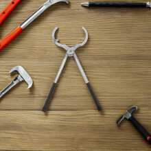 Smeltkroestang van roestvrij staal met lange steel voor 3-4 kg grafiet smeltkroes, geschikt voor het smelten van metaal en het maken van sieraden.
