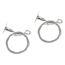 2St Sign Hangers Wire Rope Voor Bord En Lamp, Carbonstaal