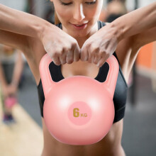 6 kg roze PE waterkettlebell voor krachttraining, verstelbaar gewicht trainingsapparaat