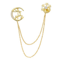 1Corsage Goudkleurige Elk Broche Kleding