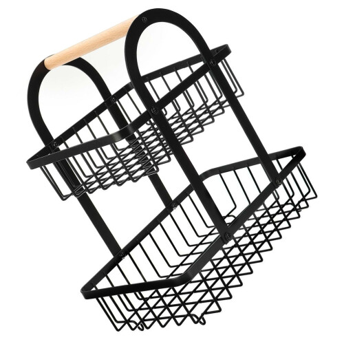 1Handheld Fruit Basket Zwart Stevig En Afneembaar