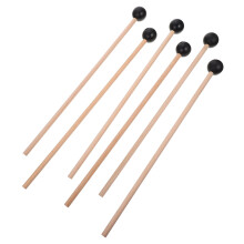 6St Percussie Instrument Sticks Hout Rubber Zwart