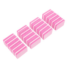 50St Sanding Nail Buffer Spons Mini Roze Voor Nagelstyling