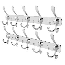 Percheros de pared - Ganchos de acero inoxidable (paquete de 2) - Ganchos resistentes para colgar en la pared - Wa