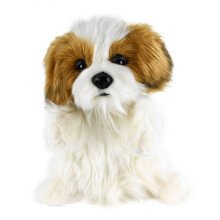 Synteettisestä kuidusta valmistettu Shih Tzu -koiranukke 37 cm, monivärinen, 3-vuotiaille ja vanhemmille.