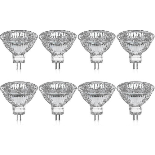 Συσκευασία με 8 λαμπτήρες αλογόνου Gu5.3 Mr16 35w 12v με ρύθμιση φωτεινότητας - Θερμ