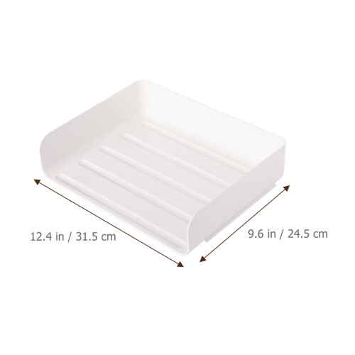 1Desktop File Cabinet Wit ABS Stapelbaar Document Tray 1
