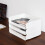 1Desktop File Cabinet Wit ABS Stapelbaar Document Tray 3