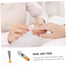3-delige nagelkunstpenselenset voor doe-het-zelf manicure, professionele gelnagellak, tekenpennen, zwart, voor thuisgebruik en salon.