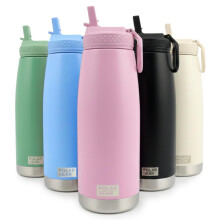 Polar Gear 930ml Double Wall Stainless Steel Water Bottle with Straw | Leakproof