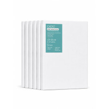 Exerz 15x20cm Stretched Canvas 5pk - 1.7cm Thickness Framed Canvas Artist Blank/
