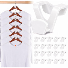 HOUSE DAY Space Saving Hangers 20 Pack, Smart Hangers for Clothes, White