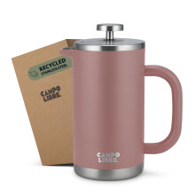 Campo Libre. Giorgio. French Press, Coffee Press - 600ml Stainless Steel Cafetiere, Double-Wall Insulated, Plastic-Free