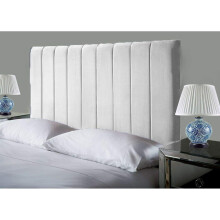 Affordable Luxury Portland Lined Headboards in Elegant Plush Velvet Fabric, for Divan Beds, Bedroom and Hotel Furniture (4FT Small Double- Height 24"