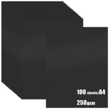 Black Card A4, 100 Sheets 92lb/250gsm Black Card Stock, Thick Cardstock Paper for Invitations, Cards Making, Paper Crafting, Decoration and Drawing