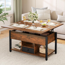 YITAHOME Lift Top Coffee Table with Drawers, 4 in 1 Multi-Function Liftable Coff